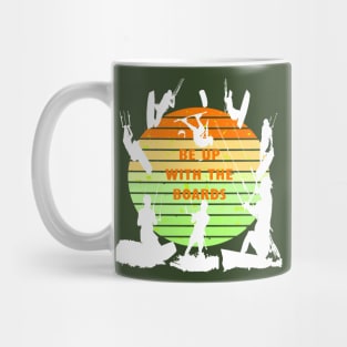 Kitesurfers Be Up With The Boards Retro Style Mug